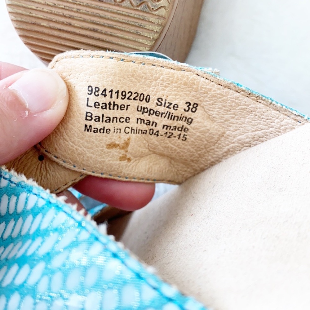 Dansko Blue and White Women's Sandals - Picture 8 of 11